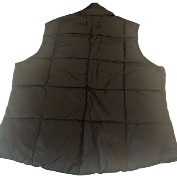 Lands' End Black Nylon Snap Closure Puffer Down Vest Size Large - Picture 3 of 9